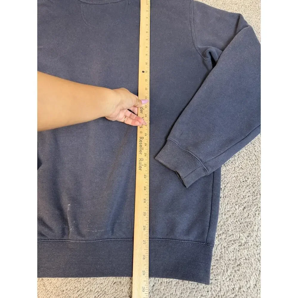 Carhartt Hoodie Mens M Relaxed Blue Full Zip Hooded Lined Fleece Pockets Logo